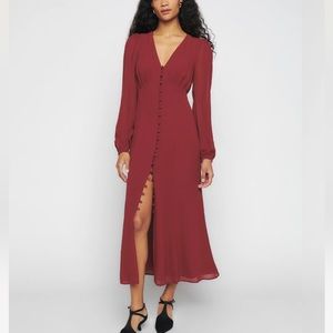 NWT Reformation Brogan red dress